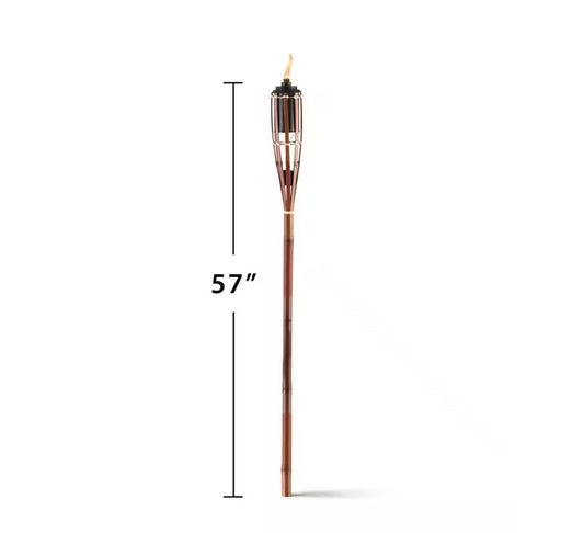 Tiki 57 in. Torch Tahiti Bamboo Brown Torch