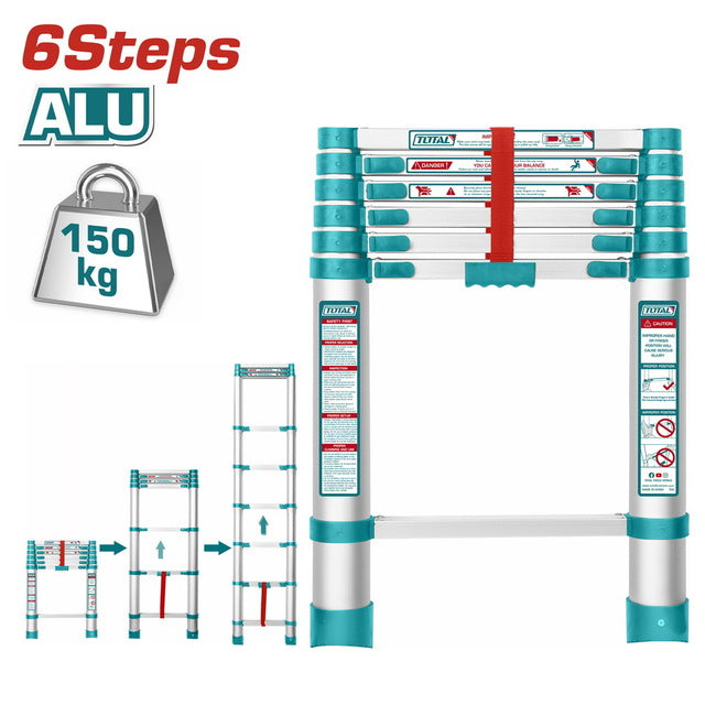 Total Telescopic Ladder 6 steps -THLAD08061