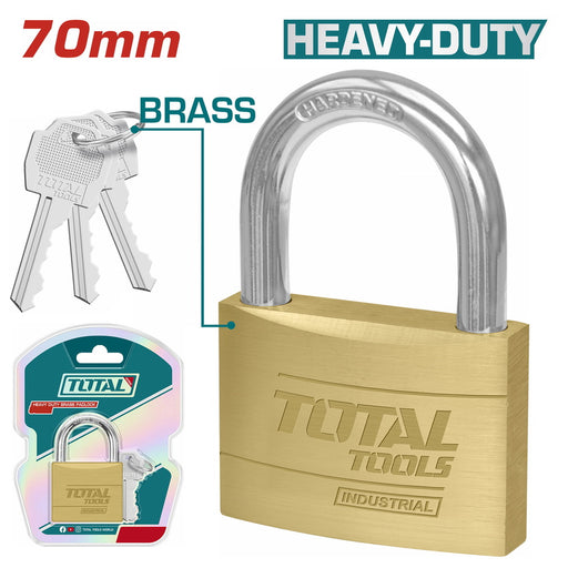 Total Heavy Duty Brass Padlock 70MM