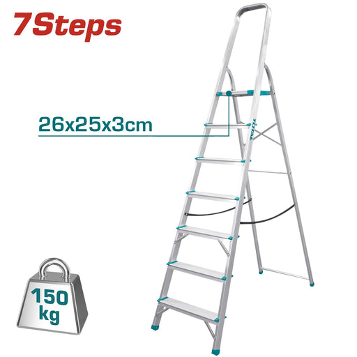 Total 7 Step Aluminum Ladder THLAD06071
