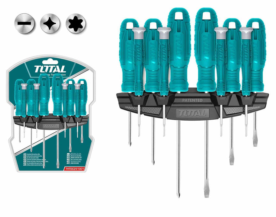 TOTAL Screwdriver Set, 10 Pieces - 20520054