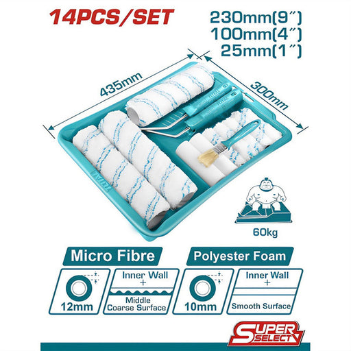 Total 14-in-1 Roller Brush Kit - THT862302SET