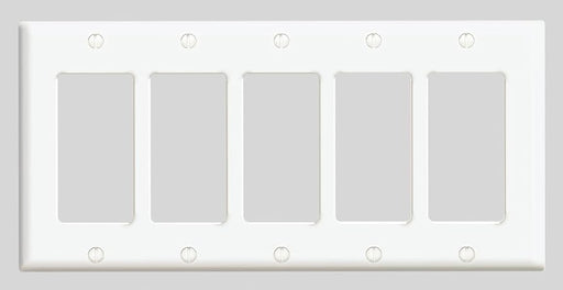 5 Gang White Decora Switch Plate