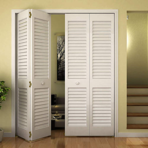 Bifold White Louver Door 36"X80"