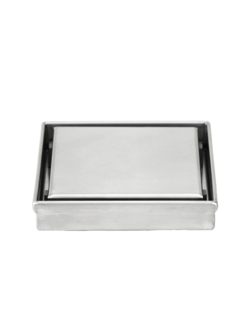 Square Shower Drain 10x10cm Brushed