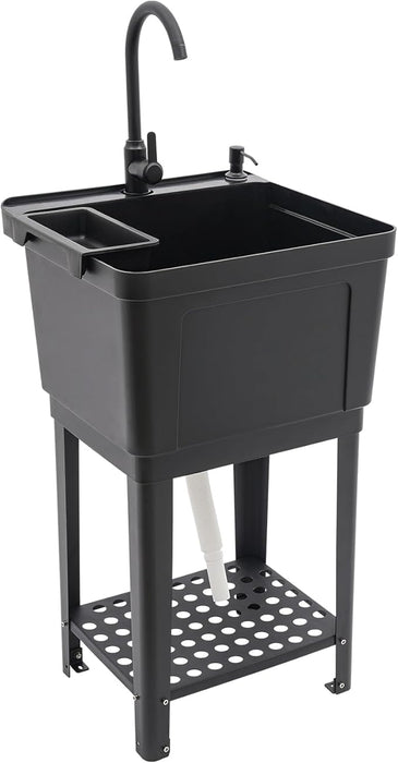 Laundry Sink 24"X24"X34"H (Black)