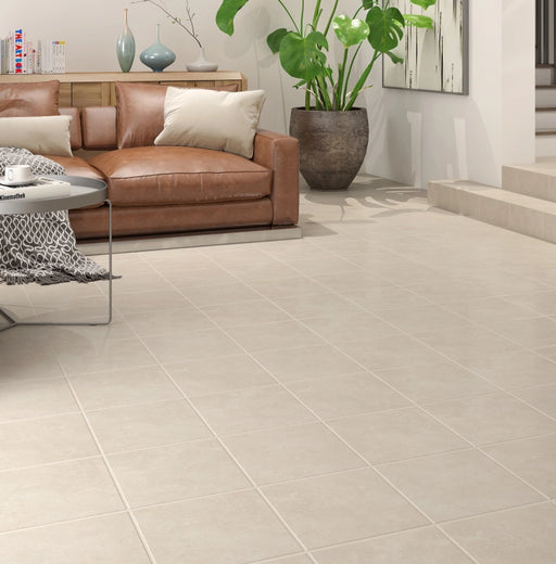Bristol Beige Ceramic Floor and Wall Tile 12" X 12"