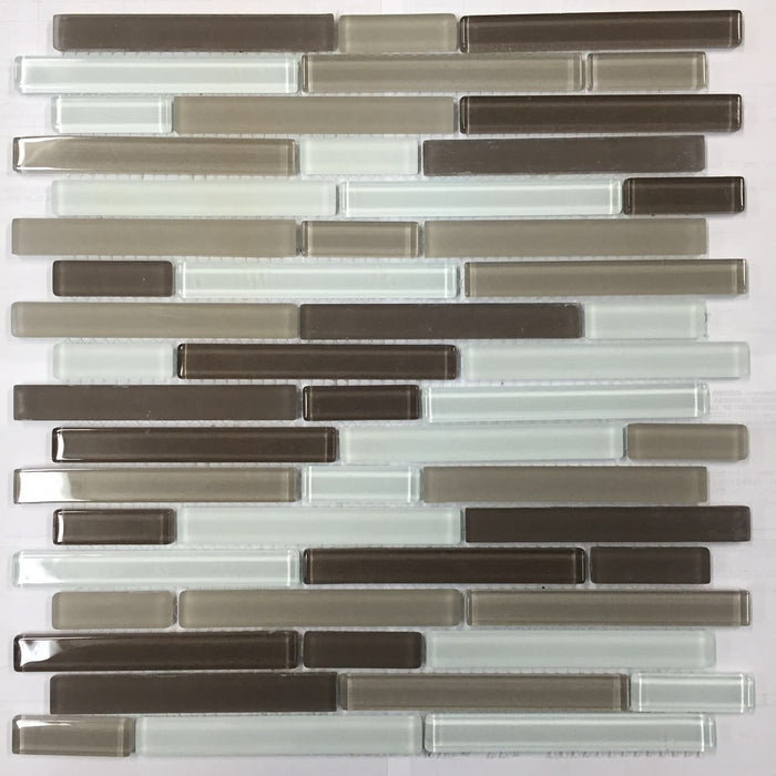 African Gray Glass Mosaic Tile 12" X12"