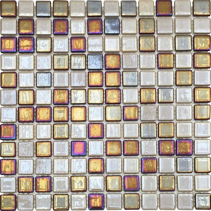 Caramelo Mescla Mosaic Glass Tile 12"x12"