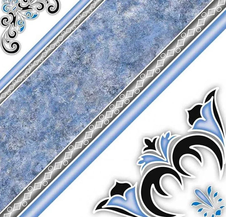 Geometric Blue PD35710 18"X18"