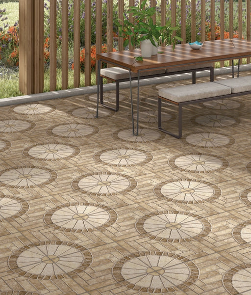 Pompeia Marrom AD Ceramic Floor and Wall Tile 20" X 20"