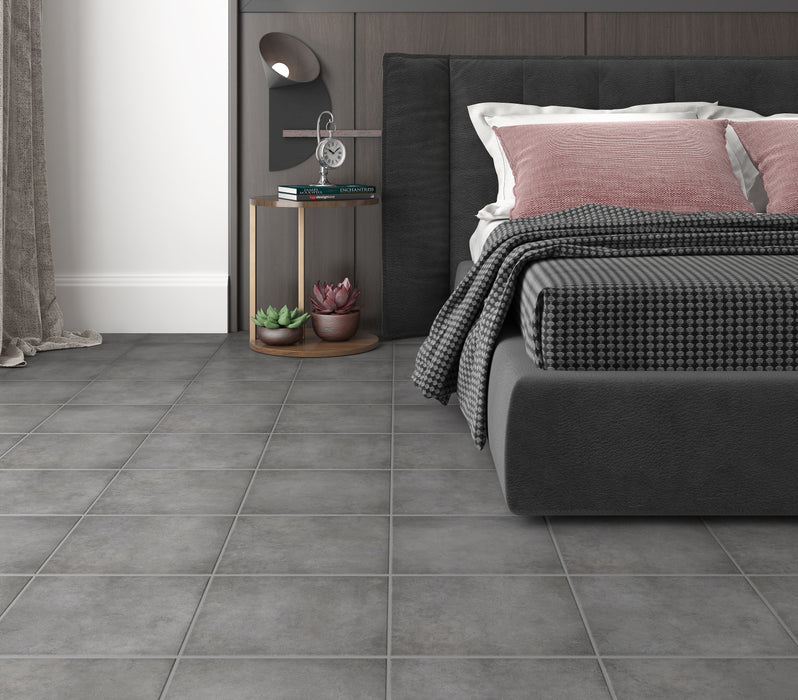 Tulsa Gray Ceramic Floor and Wall Tile 12" X 12"