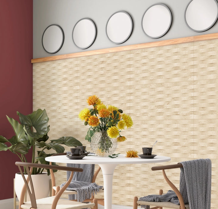 Viseu Beige Plus RT Ceramic Wall Tile 15 "X 30"