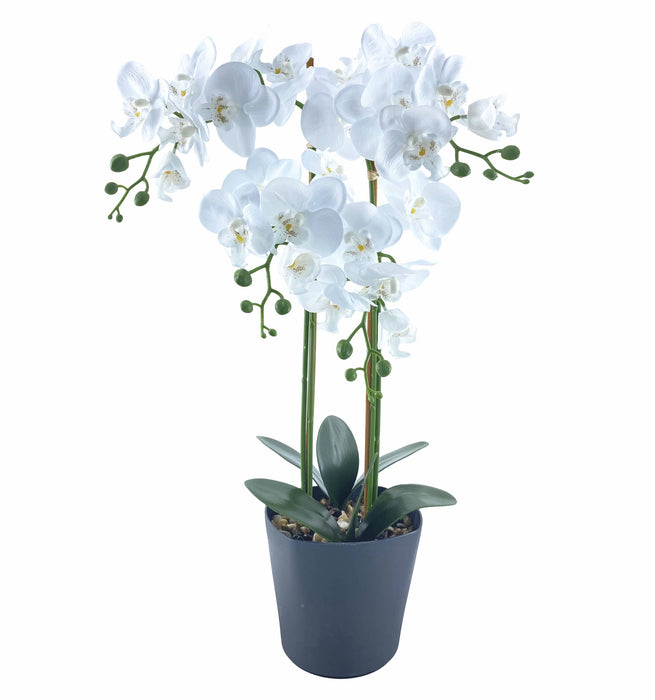 Artificial White Rose Plant In Pot