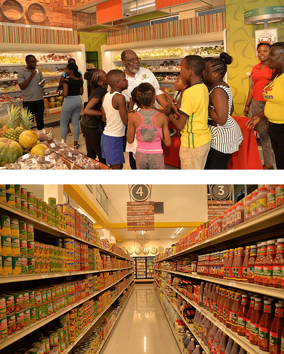 Greenwood Plaza Team Talking With Kids in the Supermarket