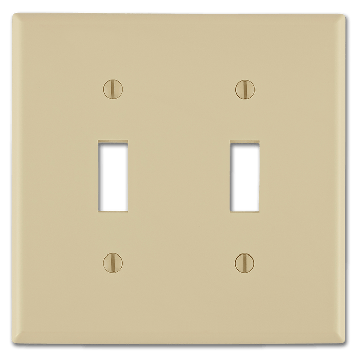 Ivory 2 Gang Switch Plate