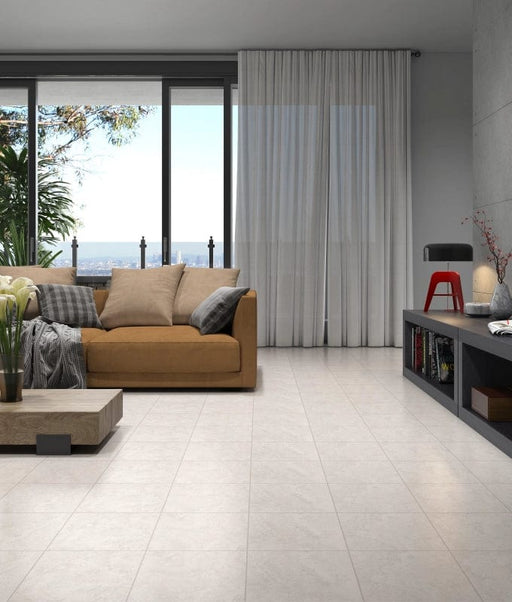 Costa White Plus Ceramic Floor and Wall Tile 12" X 12"