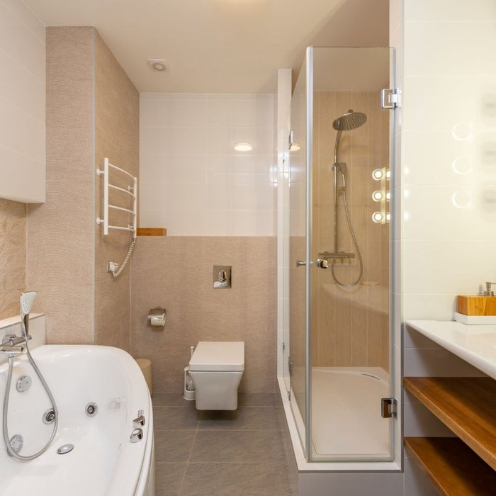 A modern renovated bathroom
