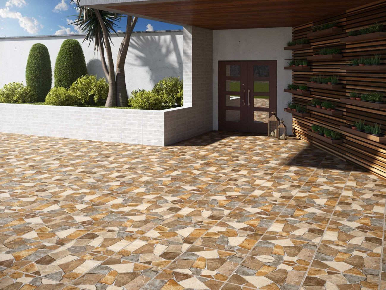 mosaic stone tiles