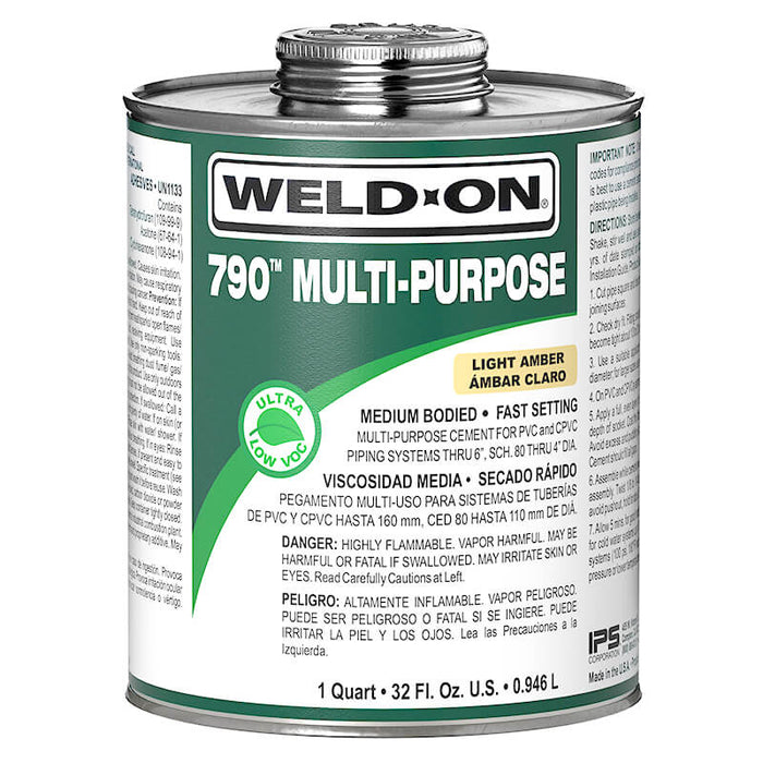 Weld-On 790 Multi-Purpose PVC Cement 32oz
