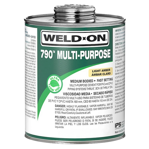 Weld-On 790 Multi-Purpose PVC Cement 8 Oz
