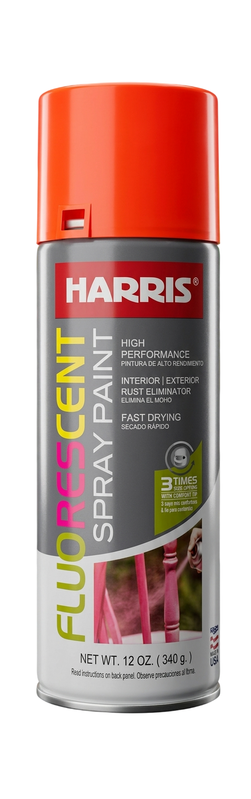 Harris Fluorescent Spray Paint 12oz | Orange