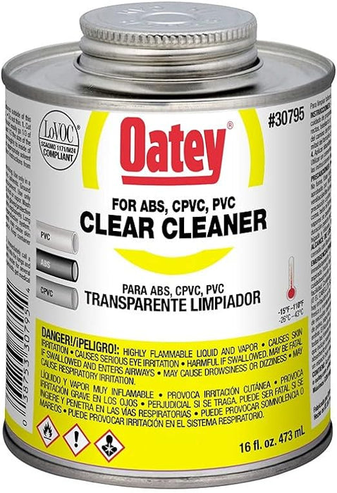 Clear  Oatey Cleaner 16OZS-30795
