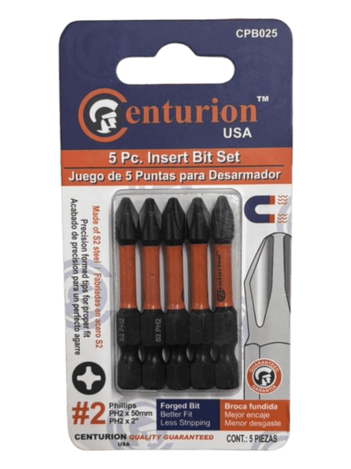 5Pc. Insert Phillips Bit Set #2 X2"  CPB025