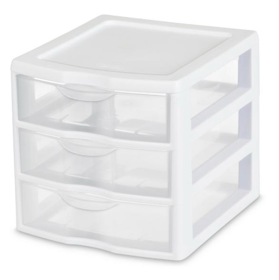 Sterilite Small 3 Drawer Unit 8.5"X11"