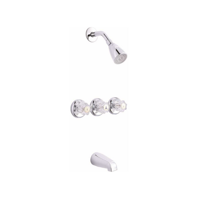 Three-Handle Tub &amp; Shower Faucet #3552586