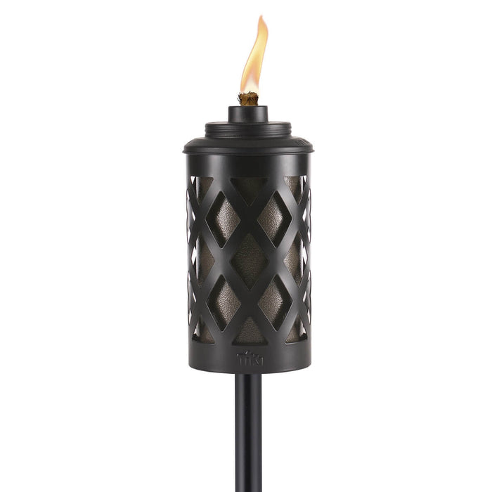 Tiki Island King TorchTiki Convertible 65 in. Torch Metal Lattice Bronze and Blac