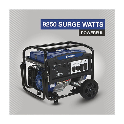 Powerhorse Portable Generator, 9250 Surge Watts, 7500 Rated Watts, Electric Start