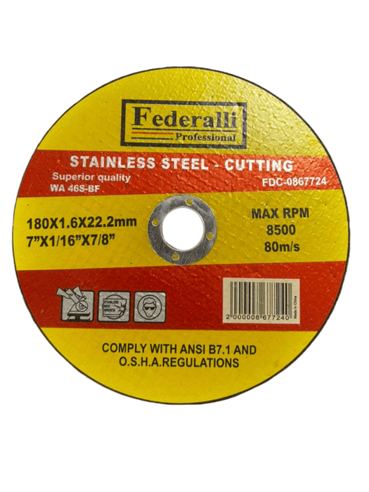 Stainless Steel Cutting Disc 7"X1/16"X7/8"
