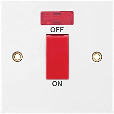 1-Gang Double Pole Switch with Neon 45A