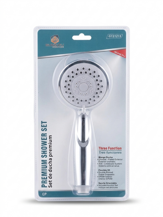 Premium 3 Function Shower Set 5ft G121215