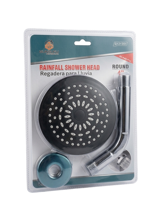 Gung Fu 4-1/2'' Round Rainfall Shower Head | Chrome
