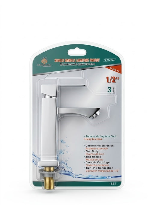 Gung Fu Single Handle Lavatory Faucet 1/2" | Chrome