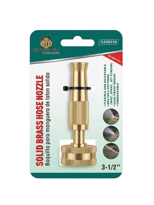 Gung Fu 3" Solid Brass Hose Nozzle