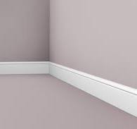 Elevate Decorative Skirting Moulding in White  #FL1