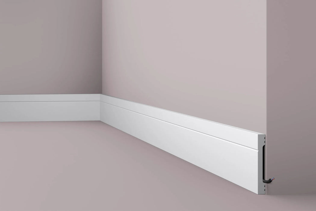 Elevate Decorative Skirting Moulding  in White #FD2