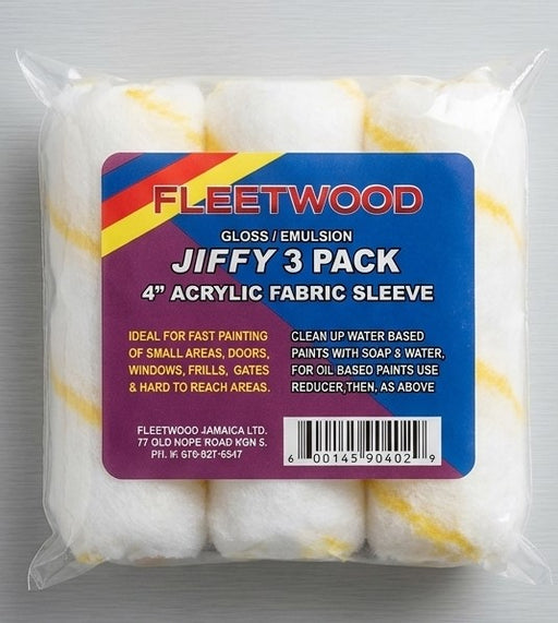 Fleetwood 4" Acrylic Fabric Sleeve - 3PK