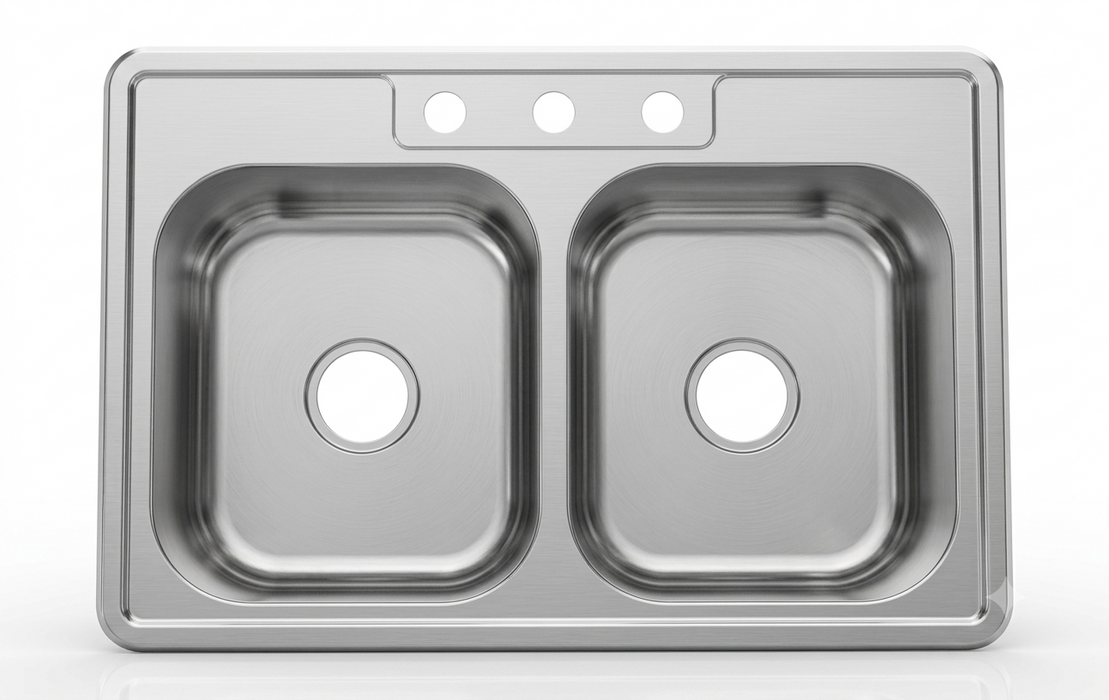 Bisman Kitchen Sink-Double Bowl BM33228