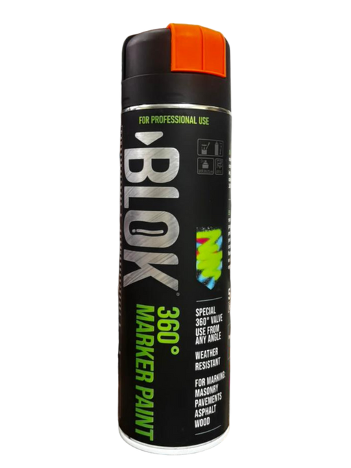 Blok 360° Marker Paint 500ml | Fluorescent Orange