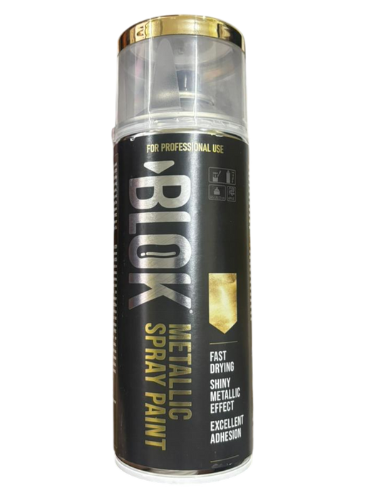 Blok Metallic Spray Paint 400ml | Mirror Gold