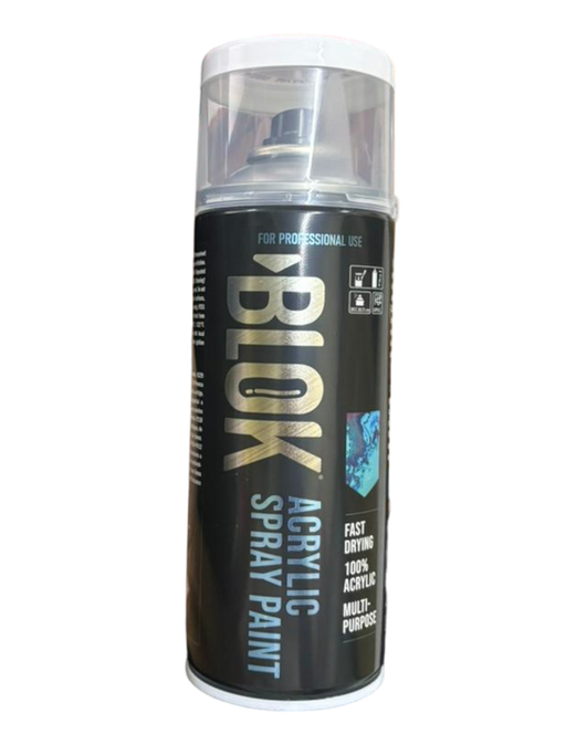 Blok Acrylic Spray Paint 400ml | 9010 Gloss White