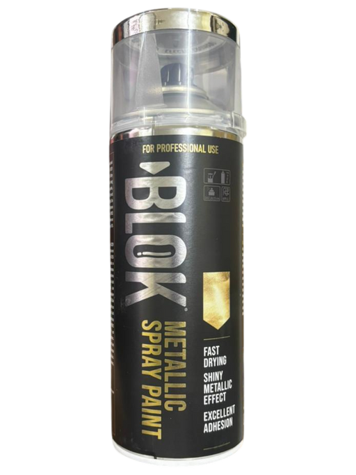 Blok Metallic Spray Paint 400ml | Mirror Silver
