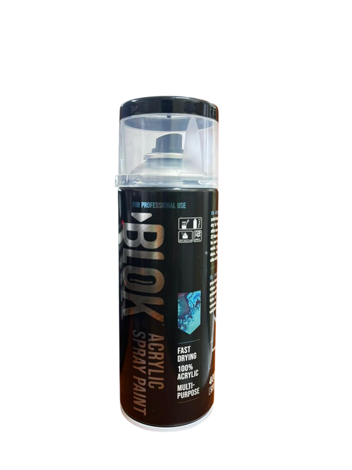 Blok Acrylic Spray Paint 400ml | Gloss Black