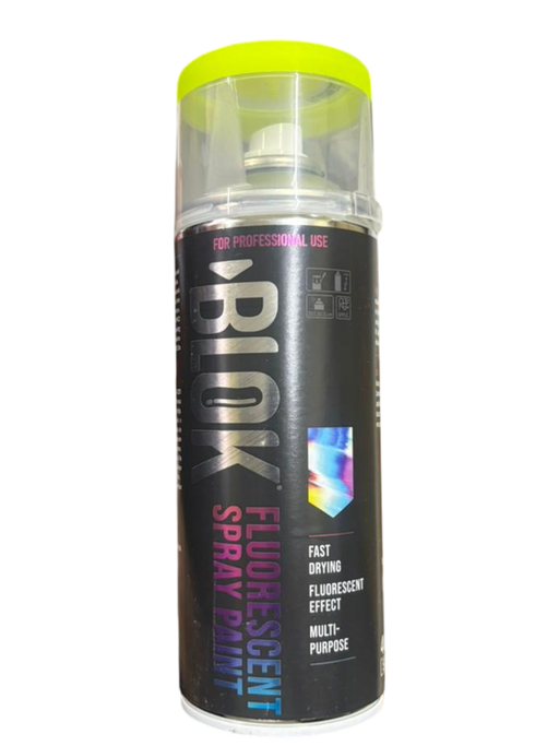Blok Fluorescent Spray Paint 400ml | Fluorescent Yellow