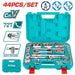 Total Socket Set 1/4"&1/2" 44 Pcs