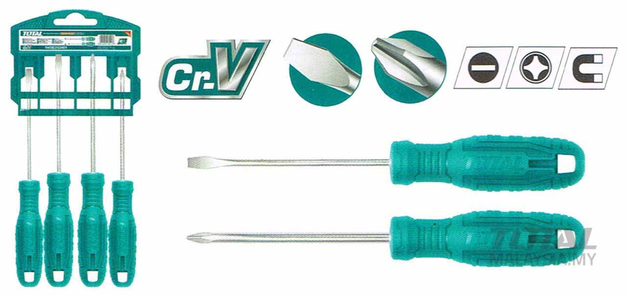 Total 4 Pcs Screwdriver Set- Thtdc250401